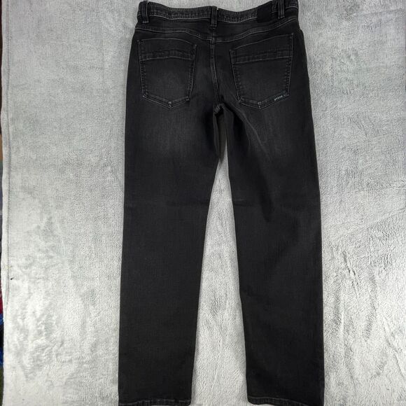 Prana Born From The Experience Jeans Men's 36 X 34 Black Slim Fit Straight Leg - Picture 4 of 15